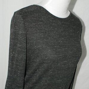 Victoria Sport Womens Small Shirt Long Sleeve Heather Black Peekaboo Back GUC